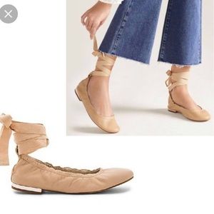 Sam Edelman nude flats, ballet lace up